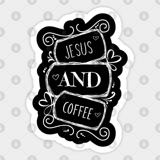 Jesus and Coffee Sticker by Timeforplay